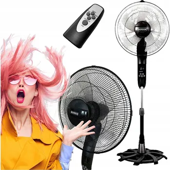 Domácí ventilátor VENTILÁTOR 70 W CIRKULÁTOR STOJANOVÝ NASTAVITELNÝ MODERNÍ S DÁLKOVÝM OVLÁDÁNÍM