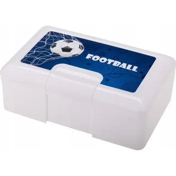 Svačinový box Box na svačinu svačinový box pro děti do školy LUXITO Football bílý