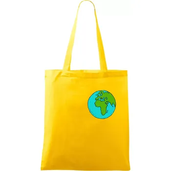 Planeta na prsu - Afrika a Evropa - Taška bavlněná - 42 x 38 cm ( Žlutá )