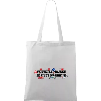 Ve světle majáků je život krásnější - Taška bavlněná - 42 x 38 cm ( Bílá )
