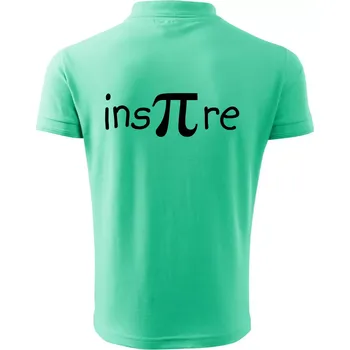 Pánská košile Inspire matematika - Polokošile pánská Pique Polo 203 - 4XL ( Mátová )
