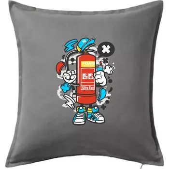 Polštář Hasičňák - Polštář 50x50 - 50x50 - Pouze potah ( Tmavě šedý melír )