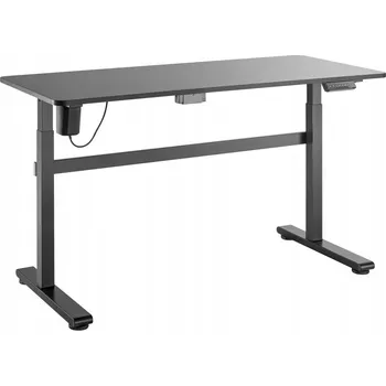 Obdélníkový psací stůl ergo office 140 x 60 x 118 cm, odstíny šedé