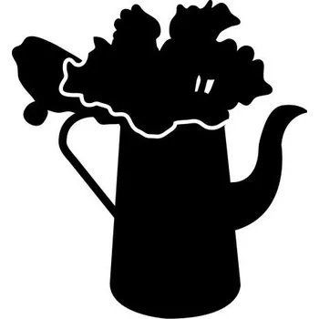 Samolepící dekorace Samolepka na stěnu konev s květinami