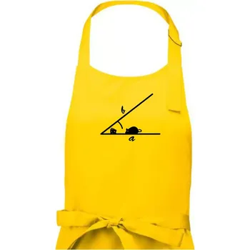 Kuchyňská zástěra Matematická myš - Pánská zástěra na vaření - Univerzální velikost ( Žlutá )