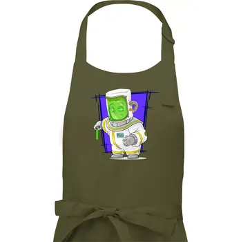 Kuchyňská zástěra Vesmírný voják tmavě modrý - Pánská zástěra na vaření - Univerzální velikost ( Khaki )