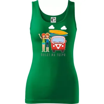 Dámské tričko Holky na tripu - Dámské tílko - L ( Středně zelená )