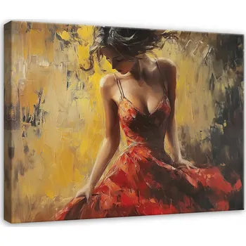 Obraz OBRAZ ŽENA POP ART UMĚNÍ DO LOŽNICE OBÝVÁKU KUCHYNĚ NA PLÁTNĚ 60x40