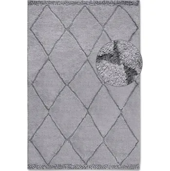 Koberec Koberec moderní do obýváku, ložnice 3D šedý 160 cm x 235 cm s certifikátem