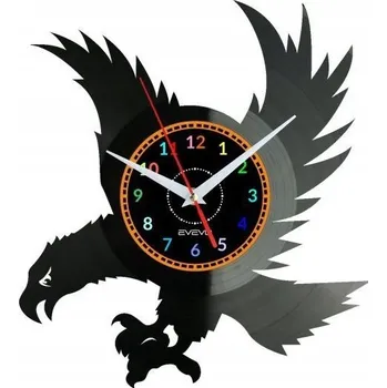 Hodiny EAGLE NÁSTĚNNÉ HODINY DEKORATIVNÍ MODERNÍ VINYLOVÁ DESKA