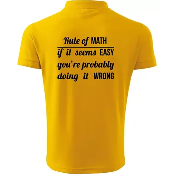 Pánská košile Rule of math - Polokošile pánská Pique Polo 203 - XL ( Žlutá )