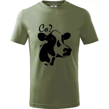 Chlapecké oblečení Zmatená kráva - Tričko dětské bavlněné - 134 cm/8 let ( Khaki )