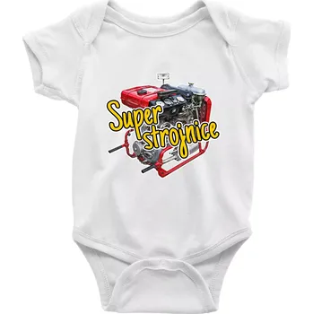 Kojenecký body Super strojnice - Body kojenecké s krátkým rukávem - Krátký r. do 3 měs ( Bílá )
