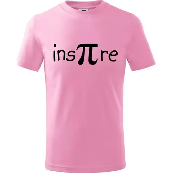 Inspire matematika - Tričko dětské bavlněné - 146 cm/10 let ( Růžová )