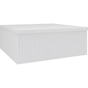 Noční stolek Závěsný Noční stolek nakastlik WHITE 55 šuplík ELEGANCE drážkovaný tipon