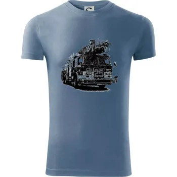 Hasičské auto 25 - Viper FIT - Pánské zůžené tričko - 3XL ( Denim )