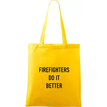 Firefighters Do It Better - Taška bavlněná - 42 x 38 cm ( Žlutá )