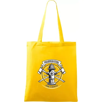 Firefighter logo Fire and rescue - Taška bavlněná - 42 x 38 cm ( Žlutá )