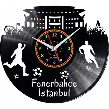 Hodiny ISTANBUL FENERBAHCE NÁSTĚNNÉ HODINY DEKORATIVNÍ MODERNÍ VINYLOVÁ DESKA