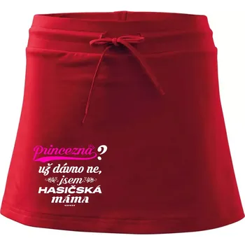 Dámská sukně Princezna už dávno ne - Hasičská máma - Sportovní sukně - two in one - M ( Červená )