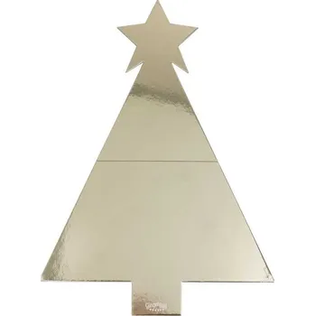 Ginger Ray Servírovací deska na občerstvení Vánoční stromeček zlatý 56 x 40 cm