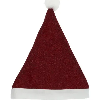 Karnevalový doplněk Folat Čepička vánoční Santa s glitry