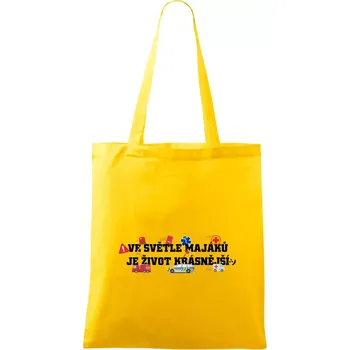 Ve světle majáků je život krásnější - Taška bavlněná - 42 x 38 cm ( Žlutá )