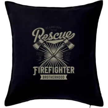 Polštář Rescue Firefighter - Polštář 50x50 - 50x50 - Pouze potah ( Černá )