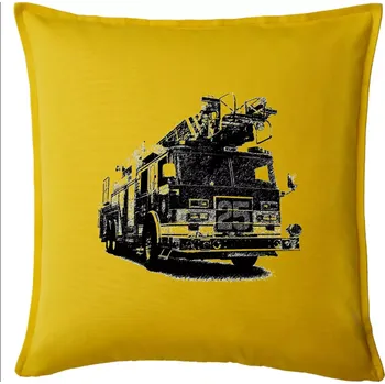 Polštář Hasičské auto 25 - Polštář 50x50 - 50x50 - Pouze potah ( Žlutá )