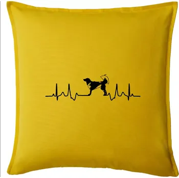 Polštář Český strakatý pes EKG - Polštář 50x50 - 50x50 - Pouze potah ( Žlutá )