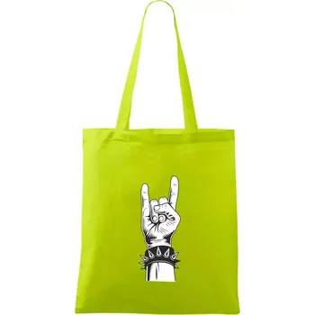 Rock ruka s náramkem - Taška bavlněná - 42 x 38 cm ( Limetková )