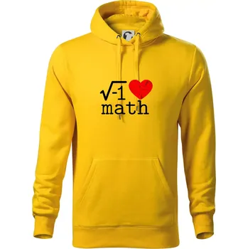 Pánská mikina I love math - Mikina pánská Cape s kapucí - 3XL ( Žlutá )