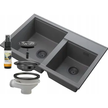 Granitový dřez Dvoukomorový dřez Granitan granitový šedý