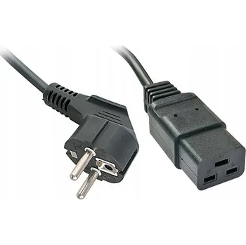 Napájecí kabel Napájecí kabel Lindy CEE7/4 na IEC C19, černý, 2 m, 30344