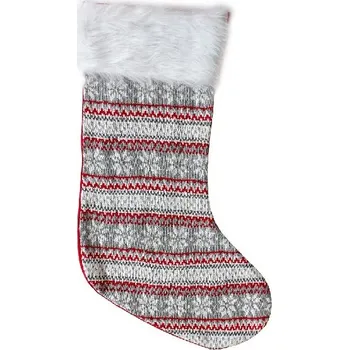 Vánoční dekorace Godan Punčocha mikulášská Sněhové vločky 55,5 cm