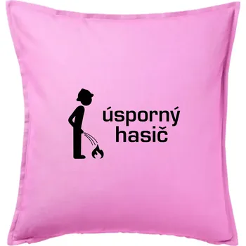 Polštář Úsporný hasič - Polštář 50x50 - 50x50 - Pouze potah ( Růžová )