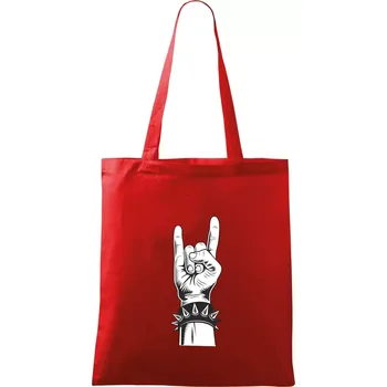 Rock ruka s náramkem - Taška bavlněná - 42 x 38 cm ( Červená )