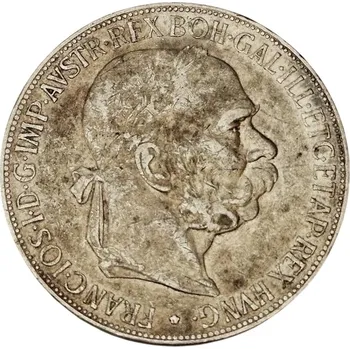 Stříbrná mince 5 Koruna František Josef I. Rakouská ražba 1907 24 g