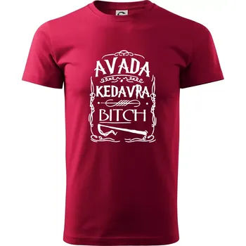 Pánské tričko Harry - Avada Kedavra - Klasické pánské triko vyšší gramáže - 2XL ( Marlboro červená )