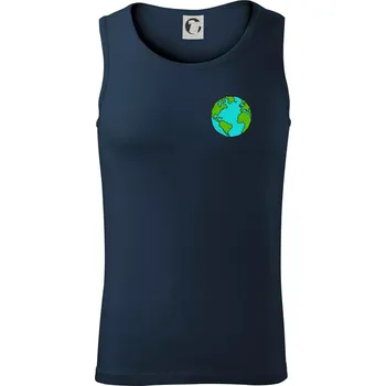 Planeta na prsu - Amerika a Afrika - Tílko pánské Core - M ( Námořní modrá (velmi tmavá - téměř černá) )