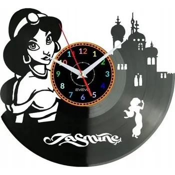Hodiny PRINCESS JASMINE HODINY NÁSTĚNNÉ DEKORATIVNÍ MODERNÍ VINYLOVÁ DESKA