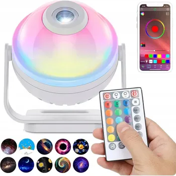 Projekční technika SMART PROJEKTOR NOČNÍ OBLOHY PLANETÁRIUM NOČNÍ LAMPA RGBW BLUETOOTH REPRODUKTOR DÁLKOVÉ OVLÁDÁNÍ APLIKACE