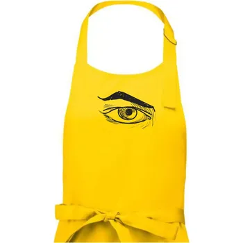 Kuchyňská zástěra Párovy motiv - oko naštvané - Dámská zástěra na vaření - Univerzální velikost ( Žlutá )