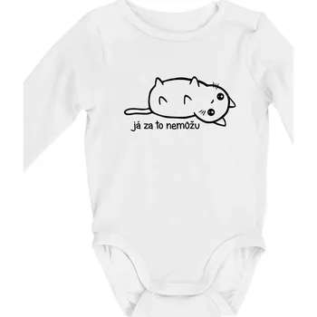 Já za to nemůžu - Body kojenecké s dlouhým rukávem - Dlouhý r. do 3 měs ( Bílá )