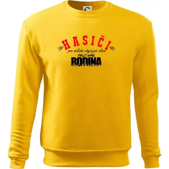Pánská mikina Hasiči, pro někoho obyčejné slovo, pro nás rodina - Mikina Essential pánská - S ( Žlutá )
