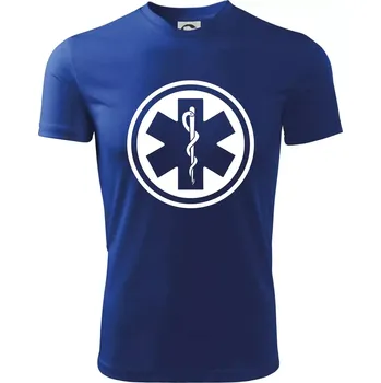 Rescue logo samostatné kulaté - Dětské triko sportovní (dresovina) - 146 cm/10 let ( Královská modrá )