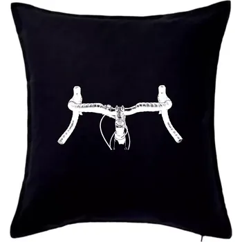 Polštář Silniční kolo řidítka - Polštář 50x50 - 50x50 - Pouze potah ( Černá )