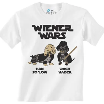 Chlapecké tričko Dětské tričko Války Jezevčíků Wiener Wars (Velikost: 7-8, Barva: Bílá)