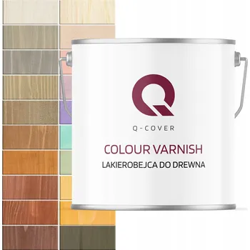 Lak na dřevo Lakýr na dřevo Q-COVER 5 l bezbarvý, béžový, bílý, hnědý, černý, červený, fialový, modrý, oranžový, růžový, stříbrný, šedý, vícebarevný, zelený, zlatý, žlutý polomat