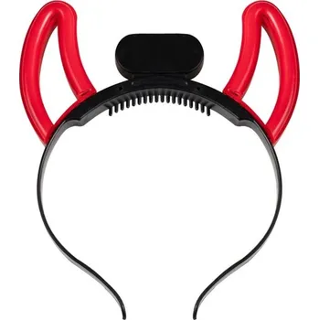 Karnevalový doplněk Ginger Ray Čelenka s rohy sviticí
